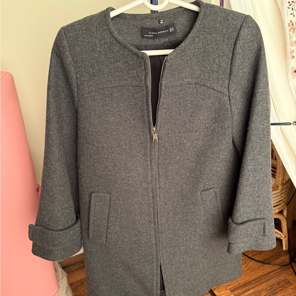 Zara Charcoal Gray Women's Blazer
